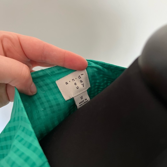 a new day green hi low flutter sleeve dress - Picture 4 of 5